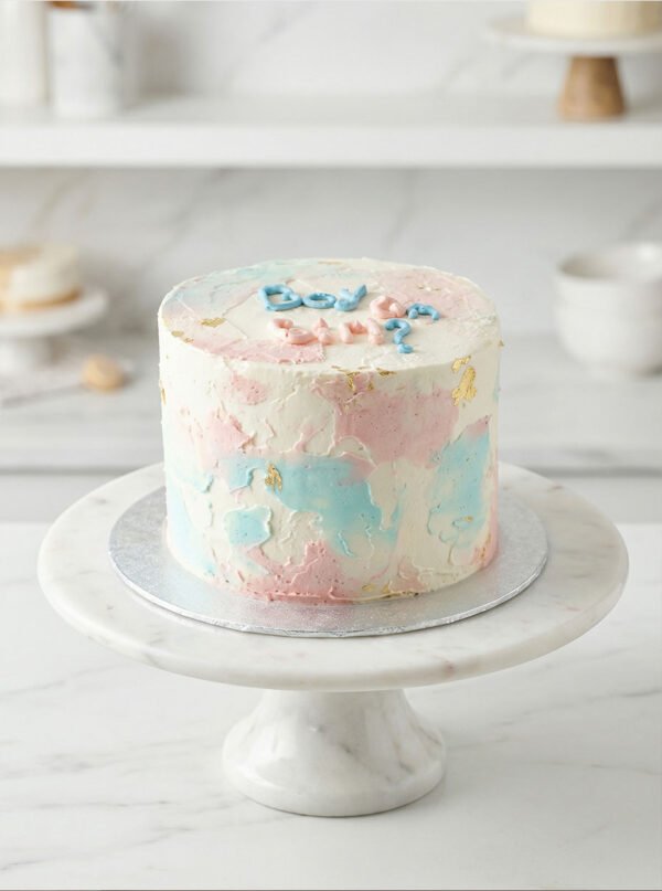 Boy or Girl? gender reveal taart Boy or Girl? gender reveal taart